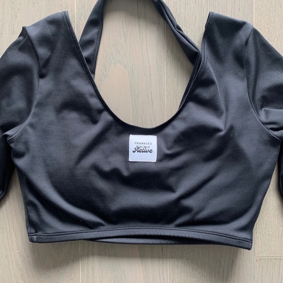 Frankie’s bikinis speedy long sleeves crop top size medium - Picture 6 of 9